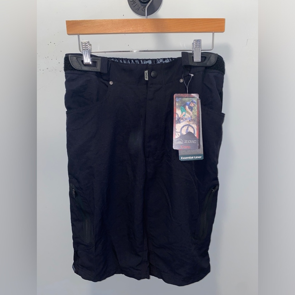 Zoic Ether 11" Men's Large Mountain Cycling Shorts Padded Liner Black New